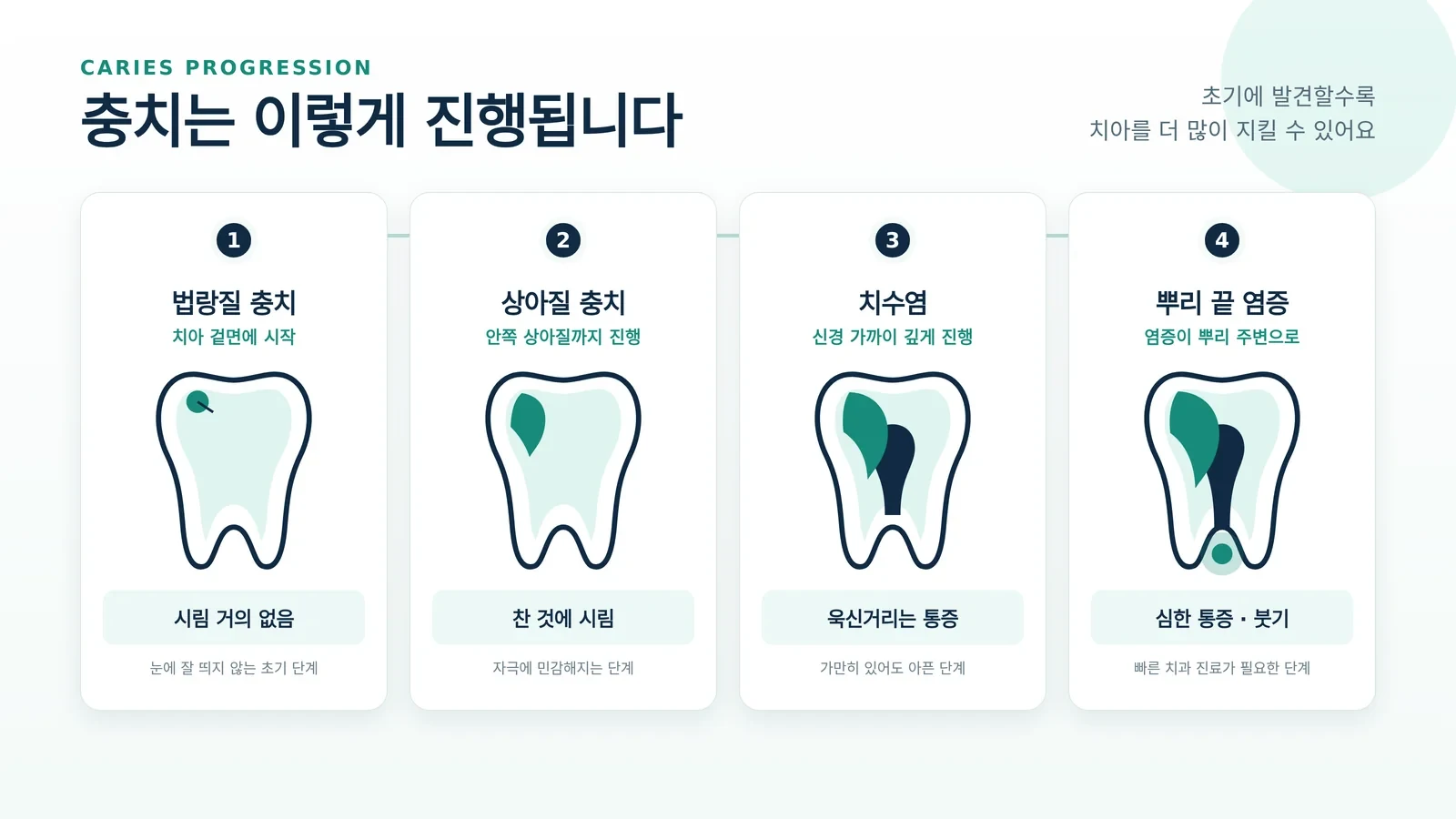 사랑니 충치 통증의 검사와 관리 안내